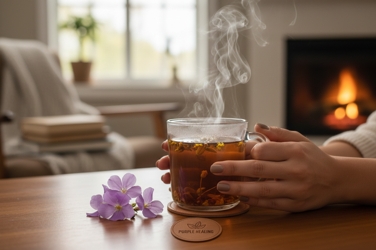 Heenbovitiya herbal tea lifestyle shot